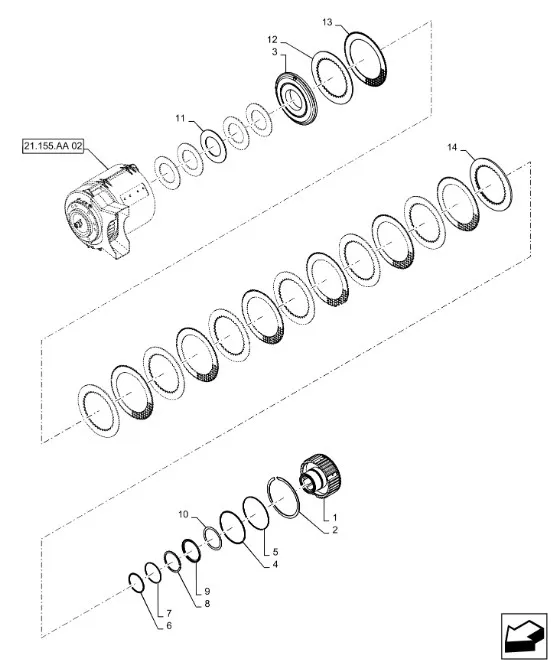 47572513 - Набор шайб дистанц. муфты прив. моста пер. КПП диап. T8T8./Mg.